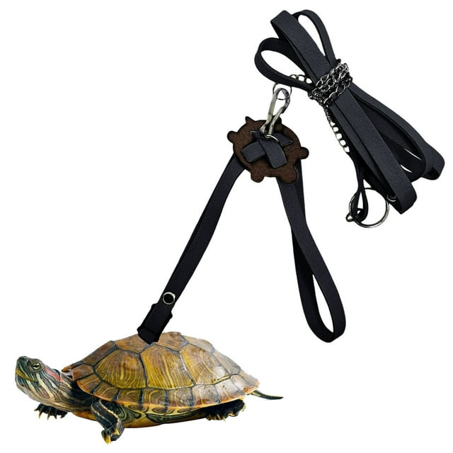 Turtle Leash Durable Suede Leather Pet For Indoor And Outdoor Use Comfortable And Stylish Reptile Accessory Leash for Puppy Training Y Dog Leash Two Handle Dog Leash Extra Padded 2 Foot Dog Leash
