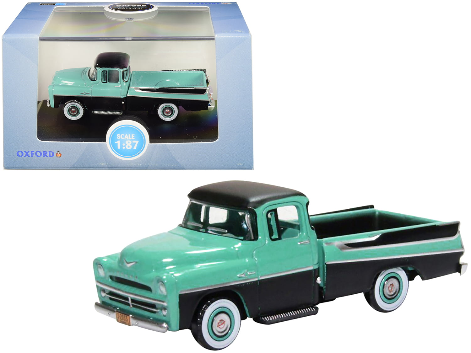 1958 Chevy Apache Fleetside Pickup Truck, Light Blue - Motormax 
