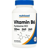 Nutricost Vitamin B6 (Pyridoxine HCl) Supplement 100mg, 240 Capsules