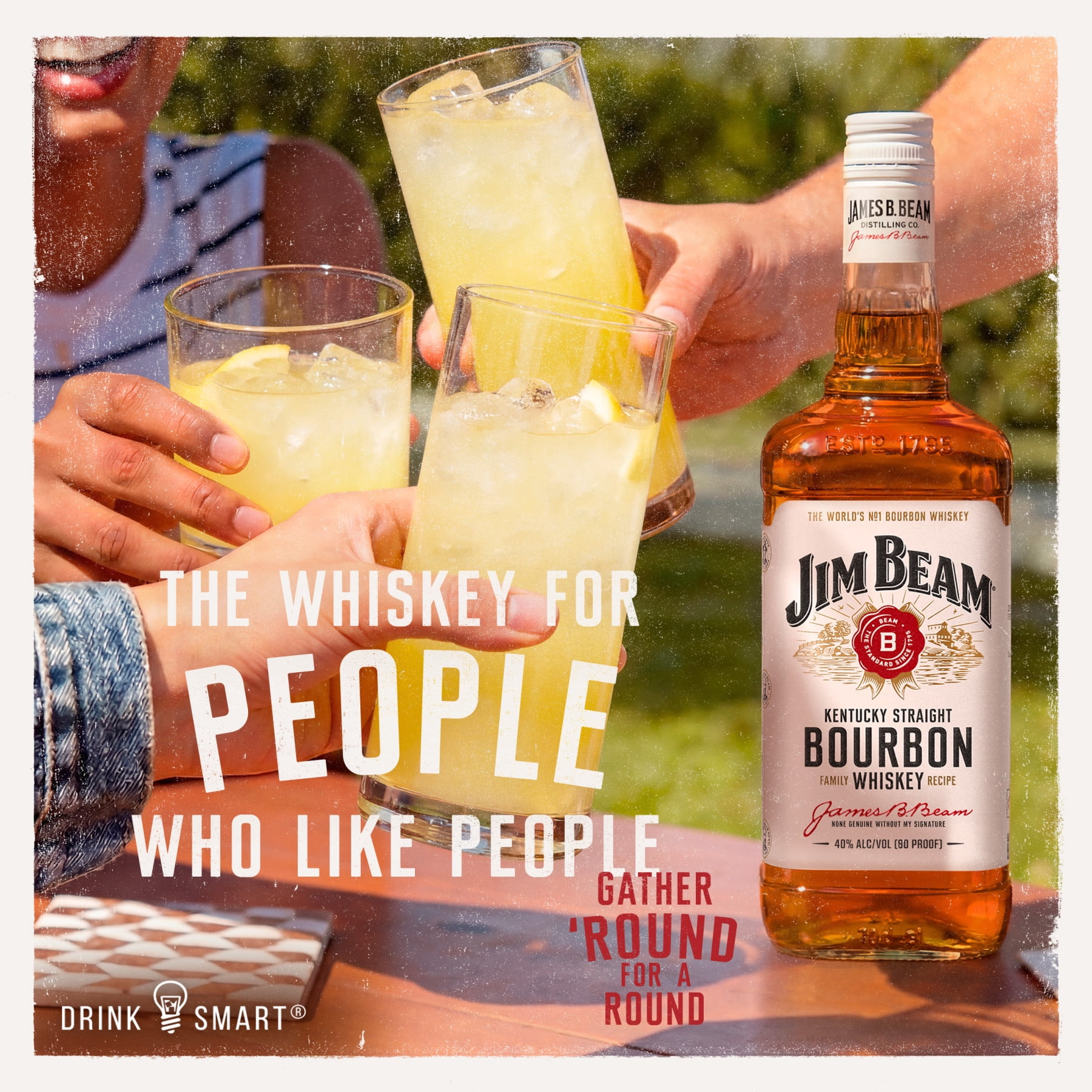 Jim Beam, Bourbon, Carmel Vanilla Oak, 1.75 L Bottle - Walmart.com