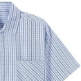 thumbnail image 6 of DPTALR Men's Short Sleeve Cotton Shirts,Gingham Summer Button Down Plaid Shirt,Blue, M, 6 of 6