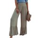 thumbnail image 1 of Txlixc - Pantalones de salón para mujer, holgados, cómodos, de pierna ancha, con parte inferior con volantes, de talle alto, sueltos, informales, para trabajo Txlixc Casual, 1 of 5