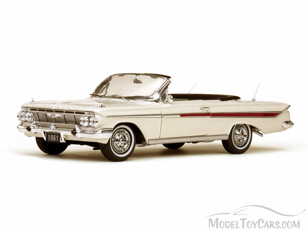 1961 Chevy Impala Convertible, White - Sun Star 3405 - 1/18 Scale 