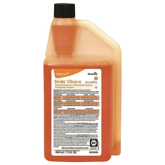 DIVERSEY 903909 Neutral Floor Cleaner Citrus, 946mL