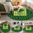thumbnail image 5 of Small Round Rug 3Ft Washable Non-Slip, Happy St. Patrick's Day Circle Area Rugs for Living Room Bedroom, Spring Lucky Grass Watercolor Indoor Floor Mats Carpet Runner for Home Decor, 5 of 8