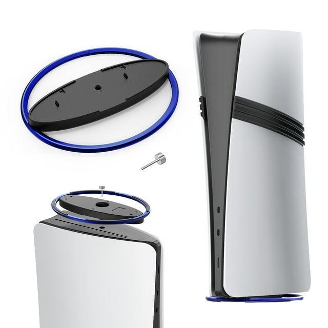 JYS Support Vertical Universel pour PS5 Pro/PS5 Slim - Base Circulaire en Métal Robuste pour Tous les Modèles PlayStation 5 (Disque/numérique), Support Vertical Stable pour Console