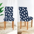 thumbnail image 3 of Yayeee 4 Pack Dining Chair Covers Stretch Parson Chairs Slipcovers Seat Protector, Navy Blue Baseball Pattern, 3 of 6