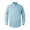 A-Light Blue42, variant on JAJAHO Men's Striped Stand Collar Shirts Button Up Shirt Long Sleeve Regular Fit Business Casual Wear Lightweight Fall Spring Trendy Tops