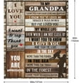 thumbnail image 2 of Grandpa Gifts, for Grandpa Blanket 50"x60", Grandpa Birthday Gifts from Granddaughter Soft Cozy Flannel Throw Blanket Christmas for Grandfather, 2 of 6