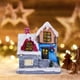 thumbnail image 3 of Navidad LED con decoración de luz, adornos de escena de hadas de resina, decoración del hogar, edificios, regalo para , estiloD perfecl Casa de pueblo, 3 of 4