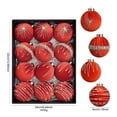 thumbnail image 2 of 12 Pcs Velvet Christmas Ball Ornaments Set, Flocked Shatterproof Xmas Tree Decorations with Glitter for Holiday Home Wedding Party Decor, 2 of 4