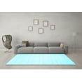 thumbnail image 3 of Ahgly Company Indoor Rectangle Solid Light Blue Modern Area Rugs, 5' x 7', 3 of 4