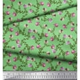 thumbnail image 3 of Soimoi Polyester Crepe Fabric Leaves & Floral Artistic Printed Craft Fabric by The Yard 52 Inch Wide, 3 of 3