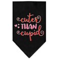 thumbnail image 1 of Cuter Than Cupid Screen Print Bandana Black Small, 1 of 1