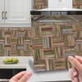 thumbnail image 4 of 20 Piece Vintage Peel and Stick Backsplash PVC Tile, 15x15cm Stick on Wall Tiles for Backsplash Kitchen, Bathroom, Laundry Room, Camper, FireplaceStyle:Style5;, 4 of 5