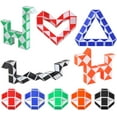 thumbnail image 1 of 16 Pack 24 Blocks Magic Speed Cube, Mini Snake Twisty Puzzle Toys for Children's Intelligence Development Party Bag Fillers Party Favour(Random Colors), 1 of 7