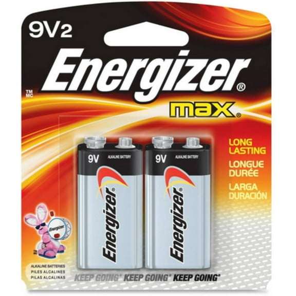 Energizer MAX Alkaline, 9V Batteries, 2 Pack