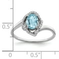 thumbnail image 2 of Primal Silver Sterling Silver Rhodium Diamond and Light Swiss Blue Topaz Ring, 2 of 4