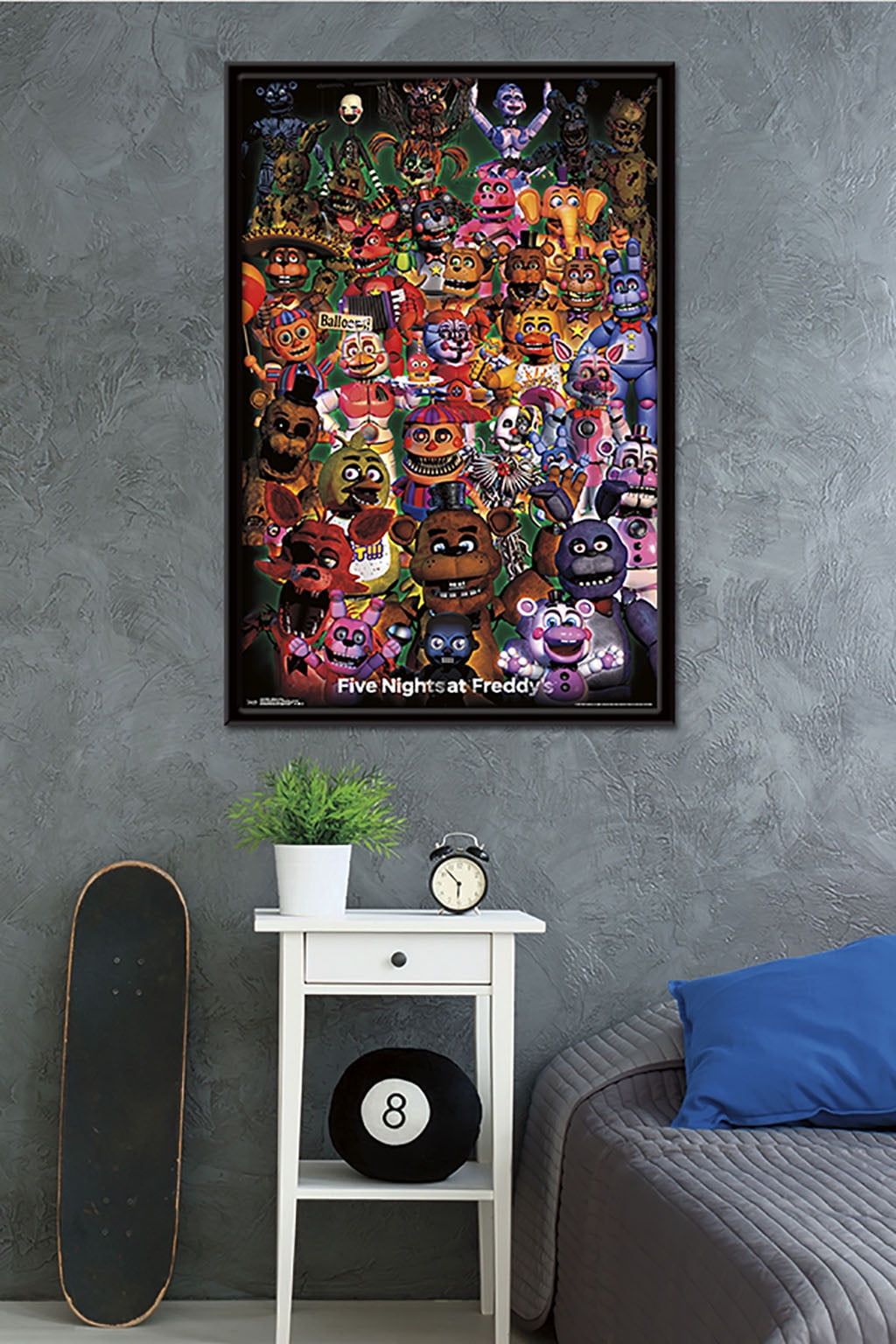Five Nights at Freddy's - Ultimate Group Wall Poster, 22.375" x 34", Framed