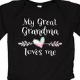 thumbnail image 4 of Inktastic My Great Grandma Loves Me Heart Great Grandchild Boys or Girls Long Sleeve Baby Bodysuit, 4 of 5