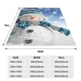 thumbnail image 3 of Honeii Christmas Snowman In The Snow Print Fleece Blanket - Throw Blanket for Bed, Sofa, Couch, Camping, and Travel , Microplush Ultra Soft Warm Blanket-60"x50", 3 of 7