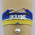 thumbnail image 2 of Nueva moda, pulseras de la bandera nacional de Ucrania, pulsera de cuentas de piedra Natural hecha a mano, bandera ucraniana azul amarilla, orgullo patriotismo Gao Jinjia LED, 2 of 2