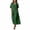 A-Green, variant on Summer Dress for Women Cotton Linen V-Neck Button-Front Short Sleeves & Side Pockets Maxi Dress,Perfect for Casual & Office Wear