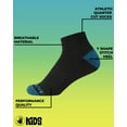 thumbnail image 2 of Body Glove Polyester Quarter Cut Socks Boy's L, Black (10 Pack), 2 of 7