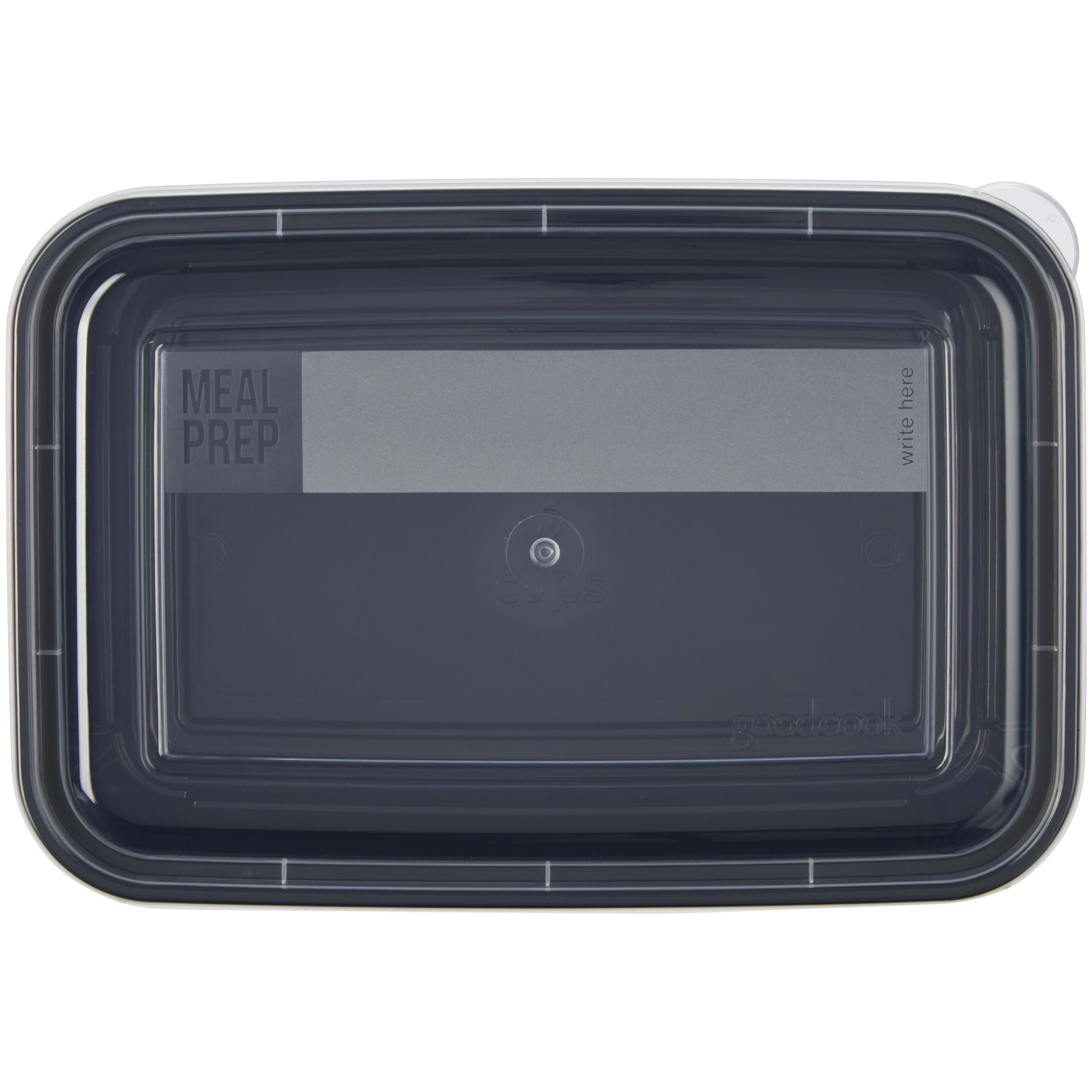 (4 pack) Goodcook Single Compartment Meal Prep Container, Rectangle