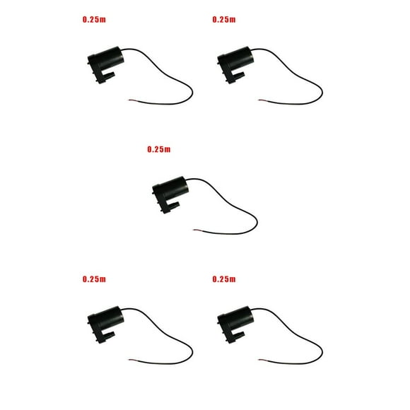 crativent for Micro Submersible Pump Water Pump Fish Tanks Aquarium Fountain Low Noise DC Motor Submersible Water Pump 3V/4.5V 100L/H HeiLi line 0.25M 5Set