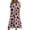 Deep Red, variant on Women's Halloween Print Round Neck Dress with Pockets Short Sleeve Loose Midi Casual Dress for Women Fall Outfit Daily Wear Black L