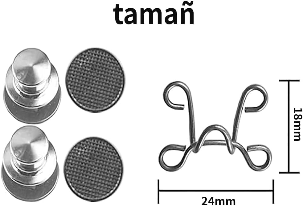 Adjustable Waist Buckle, Pants Waist Adjuster Clips, Pants Waist Adjuster Clips, Denim Buttons 6P