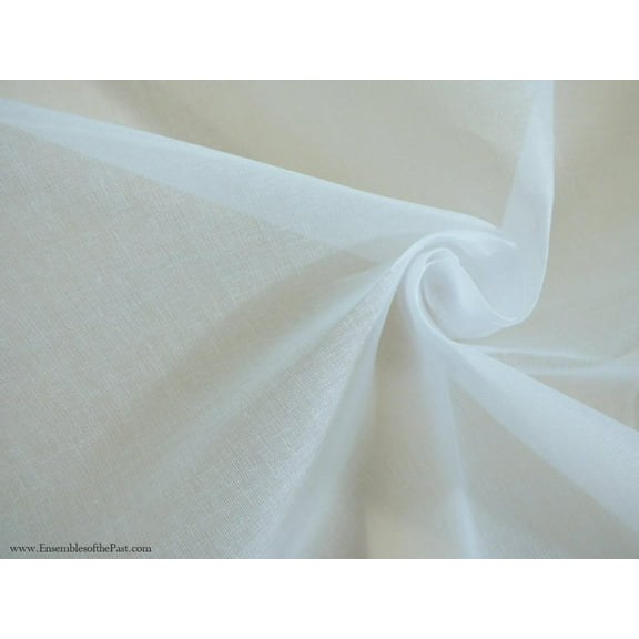 White 100% finlay 120x 120 count cotton organdy medium stiff fabric 44quot; wide