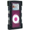 Speck ToughSkin 2Tough - Hard case for player - polycarbonate, rubber, chrome - black - for Apple iPod nano (2G)