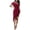 Burgundy, variant on One Shoulder Cocktail Dresses for Women Elegant Summer Ruffle Sleeve Wrap Ruched Formal Wedding Guest Dress