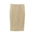 thumbnail image 4 of Ersazi Cute Dresses for Women Full Length Suede Skirt with Split Deerskin Velvet Skirt with High Waist and Buttocks Beige S, 4 of 4