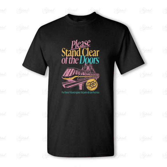 Please Stand Clear Of The Doors, Funny Public Transit Themed Joke Unisex Tee V80351, for men & women, up to size 5XL