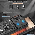 thumbnail image 3 of Galaxy A32 5G Case, Samsung Galaxy A32 5G Case with HD Screen Protector, Heavy Duty Shockproof Phone Cover with Magnetic Kickstand Ring for Galaxy A32 5G, Black, 3 of 8