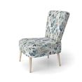 thumbnail image 3 of Designart "Patterns Of Tranquility II" Blue Floral Upholstered Accent Chair - Cottage Arm Chair For Bedroom, 3 of 7
