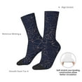 thumbnail image 4 of Rateoe Navy Dark Blue for Women Casual Calf Socks - Cute Crew Socks - Thin Soft Above Ankle Socks Size 5-11, 4 of 6