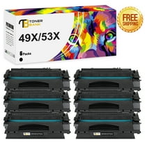 Toner Bank 6-Pack Compatible Toner Replacement for HP 49X Q5949X LaserJet 1320 1320N 1320TN 1320NW 3390 3392 4200 4250 4300 Laser Printer Ink Black