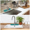 thumbnail image 4 of Protector de Salpicaduras de Cocina, 17.7" x 5.8" Tapete de Silicona para Grifo, Atrapa Agua de Baño, Cocina de Granja y Caravana en Color Verde, 4 of 5