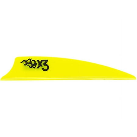 Bohning X3 Vane Arrow Fletching 2.25 Neon Yellow 36PK