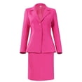 thumbnail image 5 of Hot Pink 2-Piece Blazer Suit and Skirt Set Formal Jacket Costume for Halloween Cosplay Party, 5 of 7
