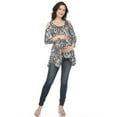 thumbnail image 5 of White Mark Women's Maternity Snake Print Cold Shoulder Tunic, 5 of 6