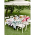 thumbnail image 5 of 60x84 Inch Outdoor Tablecloth with Umbrella Hole Zipper Rectangle Summer Tropical Rectangular Tablecloths Outside Waterproof Watercolor Palm Leaves Butterfly Flower Patio Table Cover for Picnic Party, 5 of 8