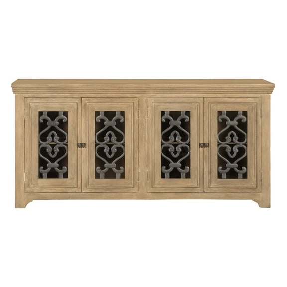 Hearst 4-Drawer Sideboard in Traditional Natural Finish on Solid Wood