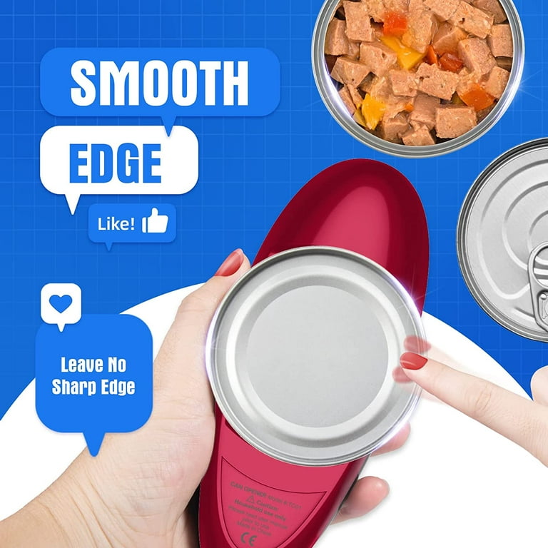 Hands Free & Battery Operated Electric Can Opener Open Most Can Smooth  Edge, Food-Safe Electric Can Openers for Kitchen with Magnetic Covers, One