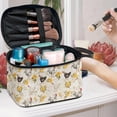 thumbnail image 5 of HELLHERO Rooster Portable Make Up Toiletry Organizer for Girls Wide Open Portable Pouch Portable Traveling Large Cosmetic Travel Bag Large Capacity Ideal For Daily Use, 5 of 6