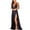 Black, variant on Bigersell Women's Casual Lounge Long Dress Fashion Women Printed V-Neck One-piece Long Dress Regular Maxi Dress Style 2107, Female Maxi Dresses Black L